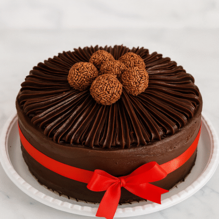 Bolo de cenoura com brigadeiro