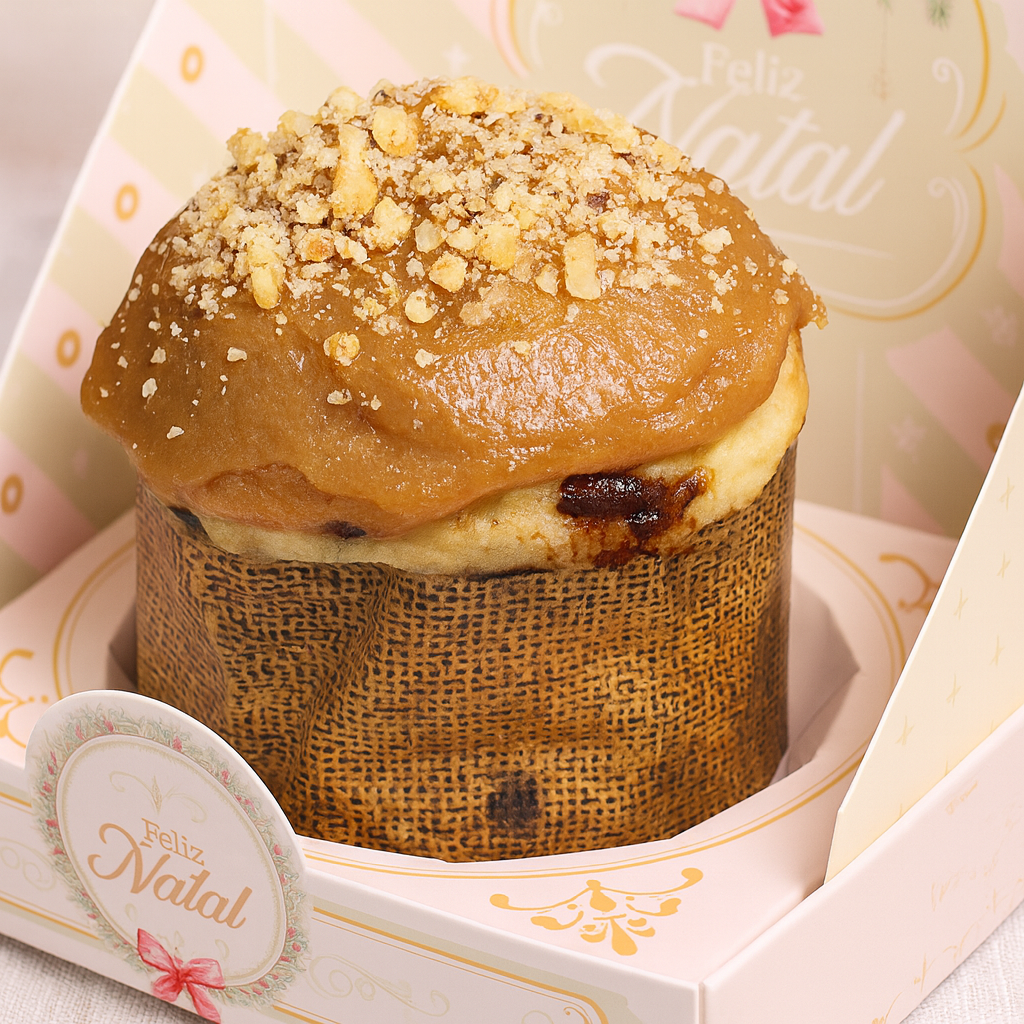 doce de leite Panetone de Doce de leite com nozes - Imagem 1