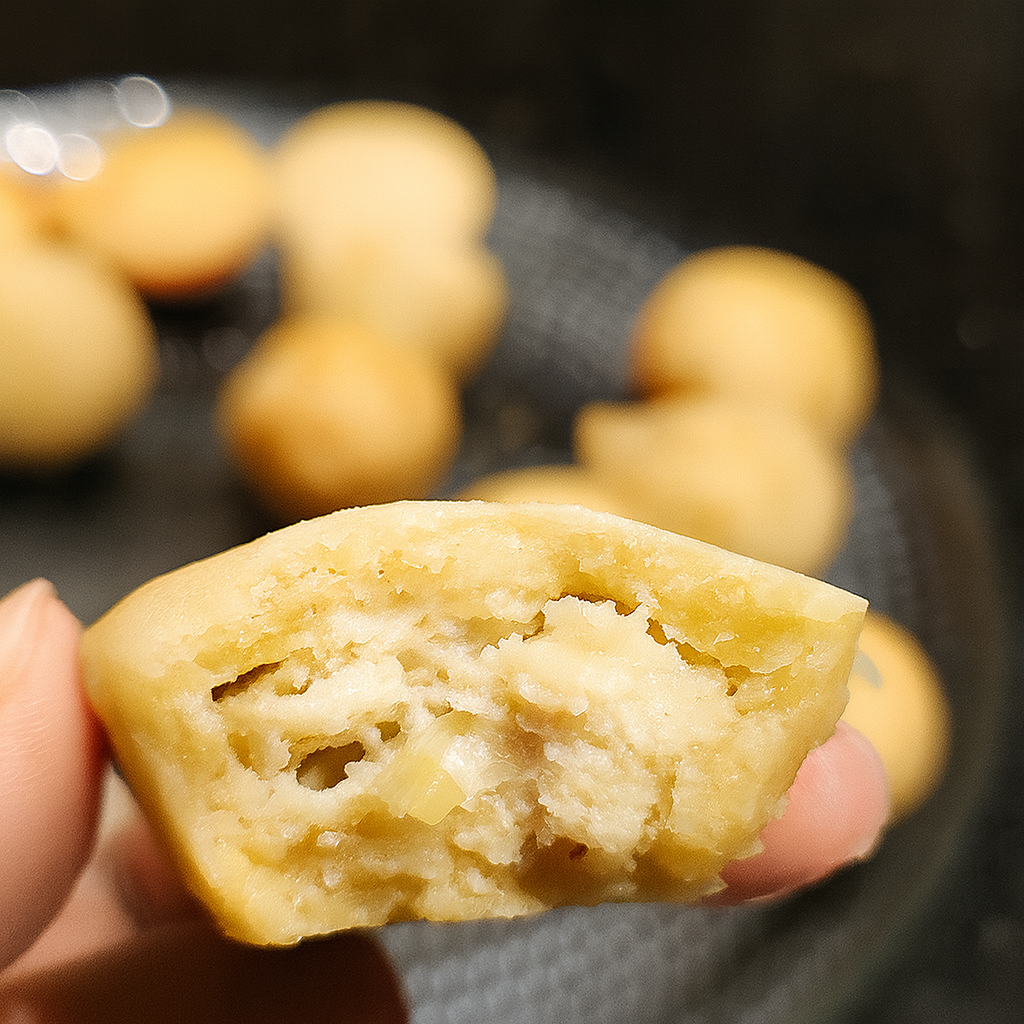 15382565918-palmito.png Empada de tofu com alho poró - Imagem 1