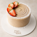 Bolo de brigadeiro branco com morango